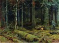 dunkler Wald 1890 klassische Landschaft Ivan Ivanovich Bäume
